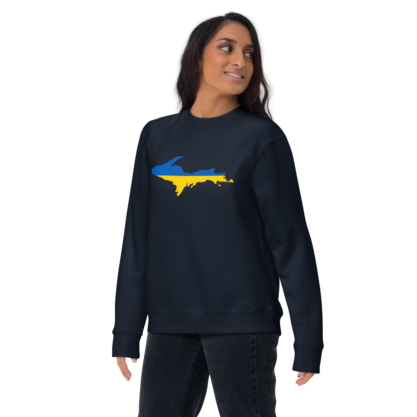 Michigan Upper Peninsula Sweatshirt (w/ UP Ukraine Outline) | Unsiex Premium