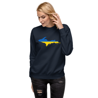 Michigan Upper Peninsula Sweatshirt (w/ UP Ukraine Outline) | Unsiex Premium