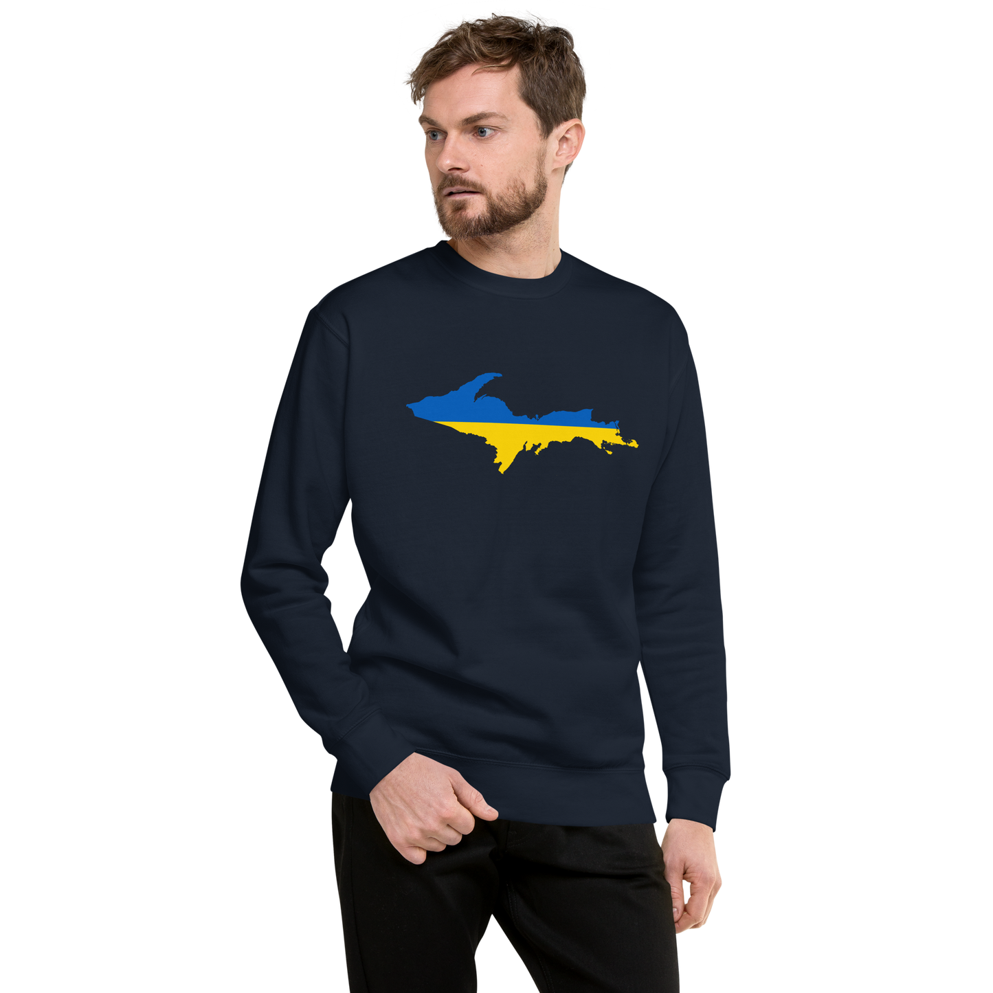 Michigan Upper Peninsula Sweatshirt (w/ UP Ukraine Outline) | Unsiex Premium