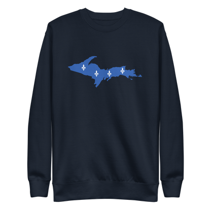 Michigan Upper Peninsula Sweatshirt (w/ UP Quebec Flag Outline) | Unisex Premium