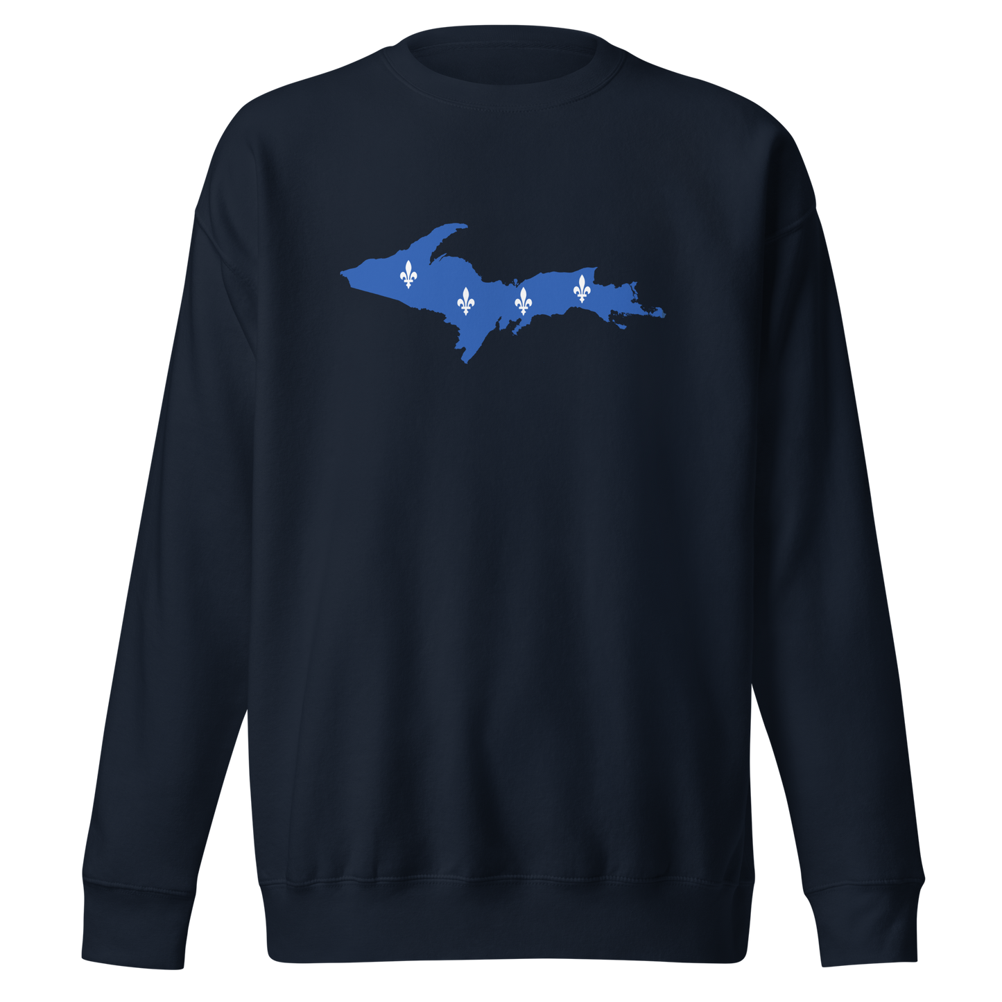 Michigan Upper Peninsula Sweatshirt (w/ UP Quebec Flag Outline) | Unisex Premium