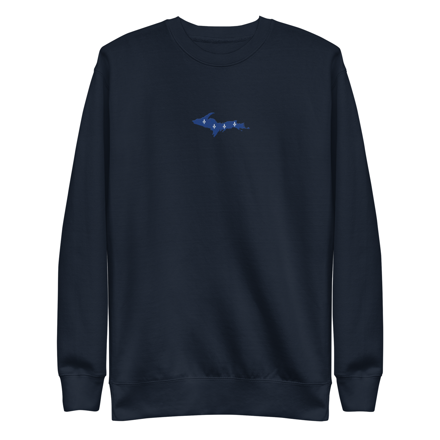 Michigan Upper Peninsula Sweatshirt (w/ Embroidered UP Quebec Flag Outline) | Unisex Premium