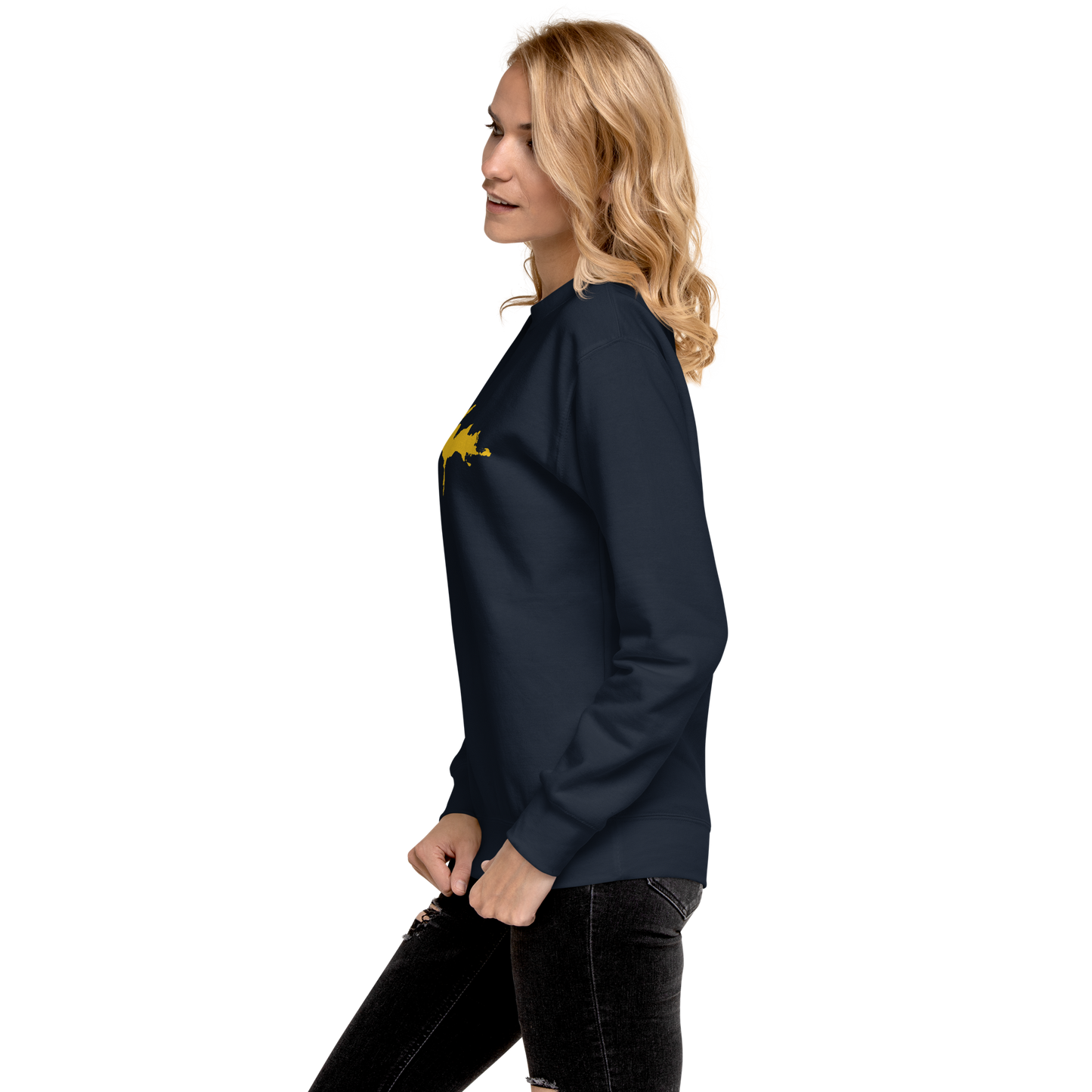 Michigan Upper Peninsula Sweatshirt (w/ Gold UP Outline) | Unisex Premium