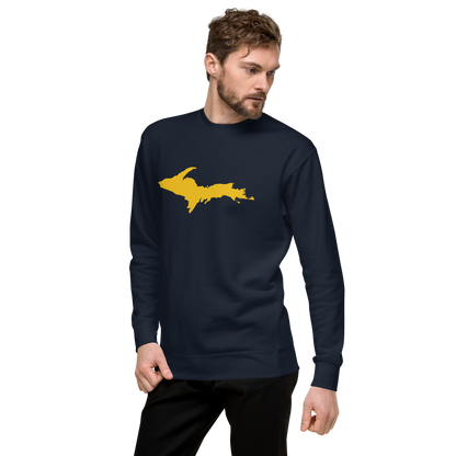 Michigan Upper Peninsula Sweatshirt (w/ Gold UP Outline) | Unisex Premium