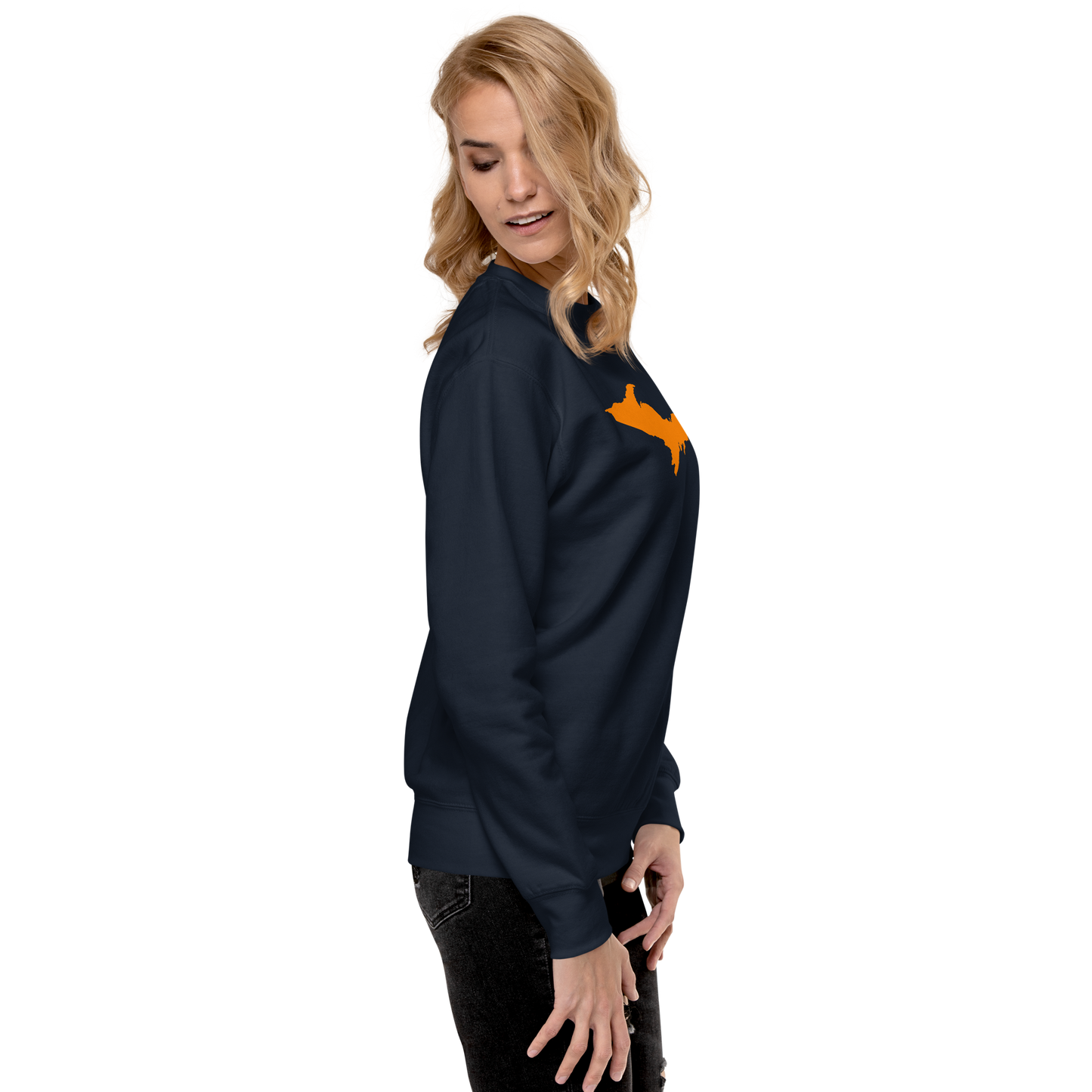 Michigan Upper Peninsula Sweatshirt (w/ Orange UP Outline) | Unisex Premium