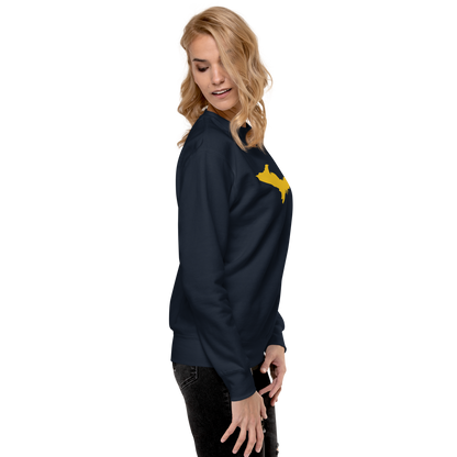 Michigan Upper Peninsula Sweatshirt (w/ Gold UP Outline) | Unisex Premium