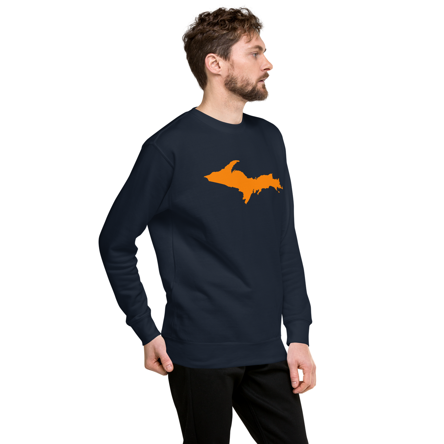 Michigan Upper Peninsula Sweatshirt (w/ Orange UP Outline) | Unisex Premium