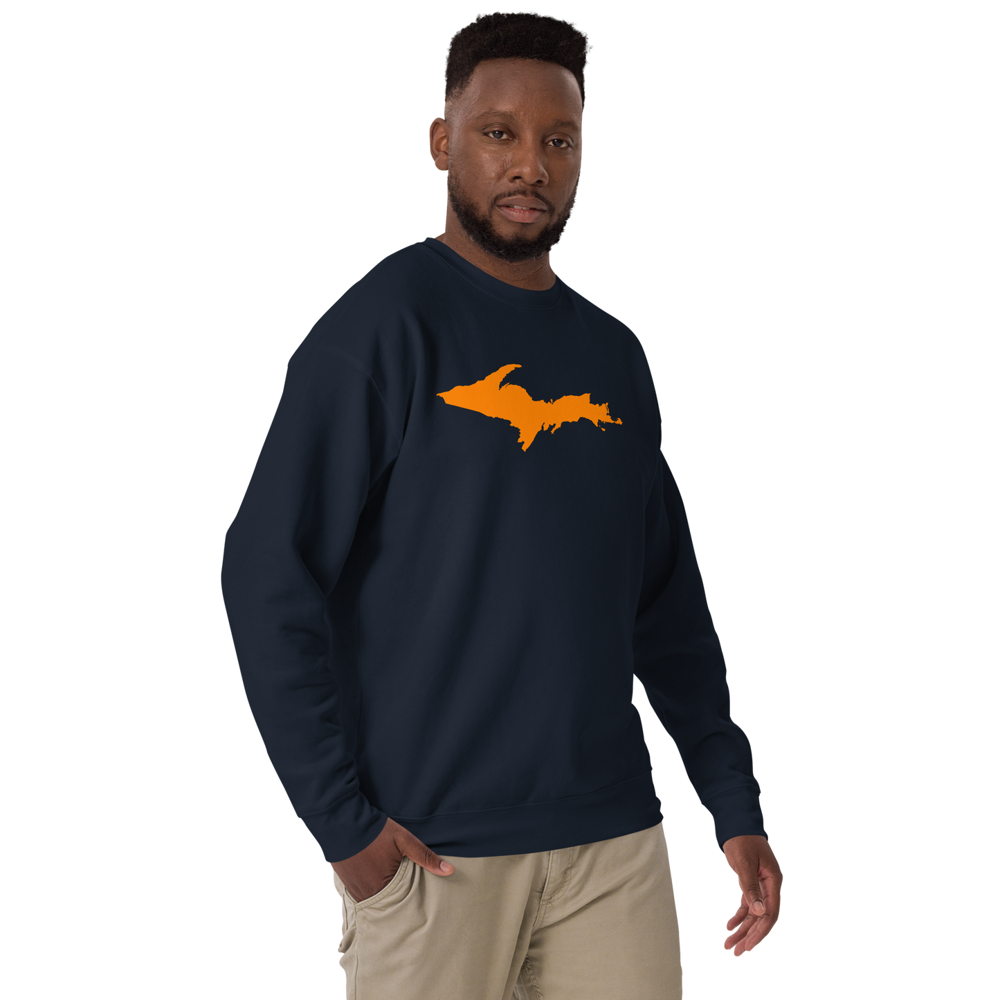 Michigan Upper Peninsula Sweatshirt (w/ Orange UP Outline) | Unisex Premium