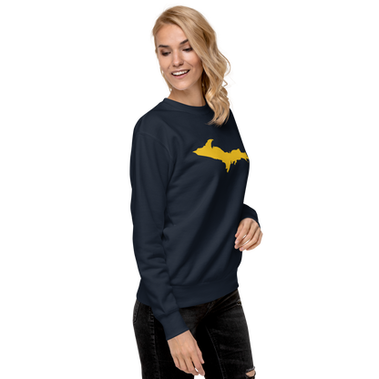 Michigan Upper Peninsula Sweatshirt (w/ Gold UP Outline) | Unisex Premium