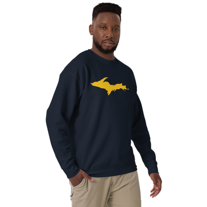 Michigan Upper Peninsula Sweatshirt (w/ Gold UP Outline) | Unisex Premium