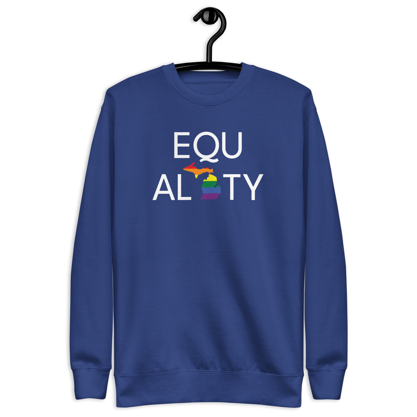 Michigan 'Equality' Premium Sweatshirt (LGBTQ Pride Colors)