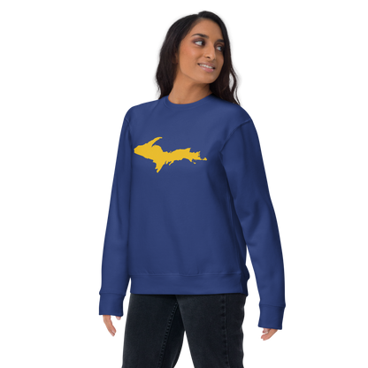 Michigan Upper Peninsula Sweatshirt (w/ Gold UP Outline) | Unisex Premium