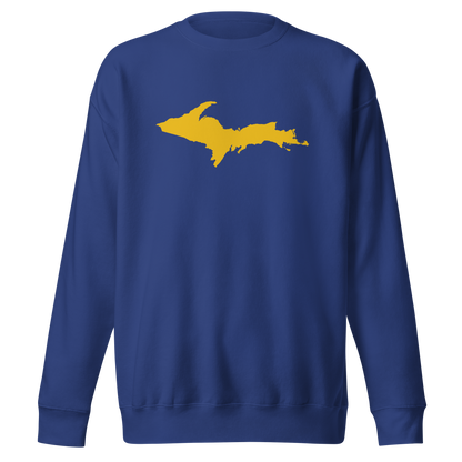 Michigan Upper Peninsula Sweatshirt (w/ Gold UP Outline) | Unisex Premium