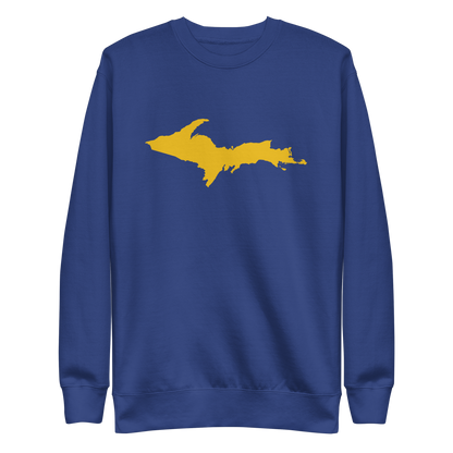 Michigan Upper Peninsula Sweatshirt (w/ Gold UP Outline) | Unisex Premium