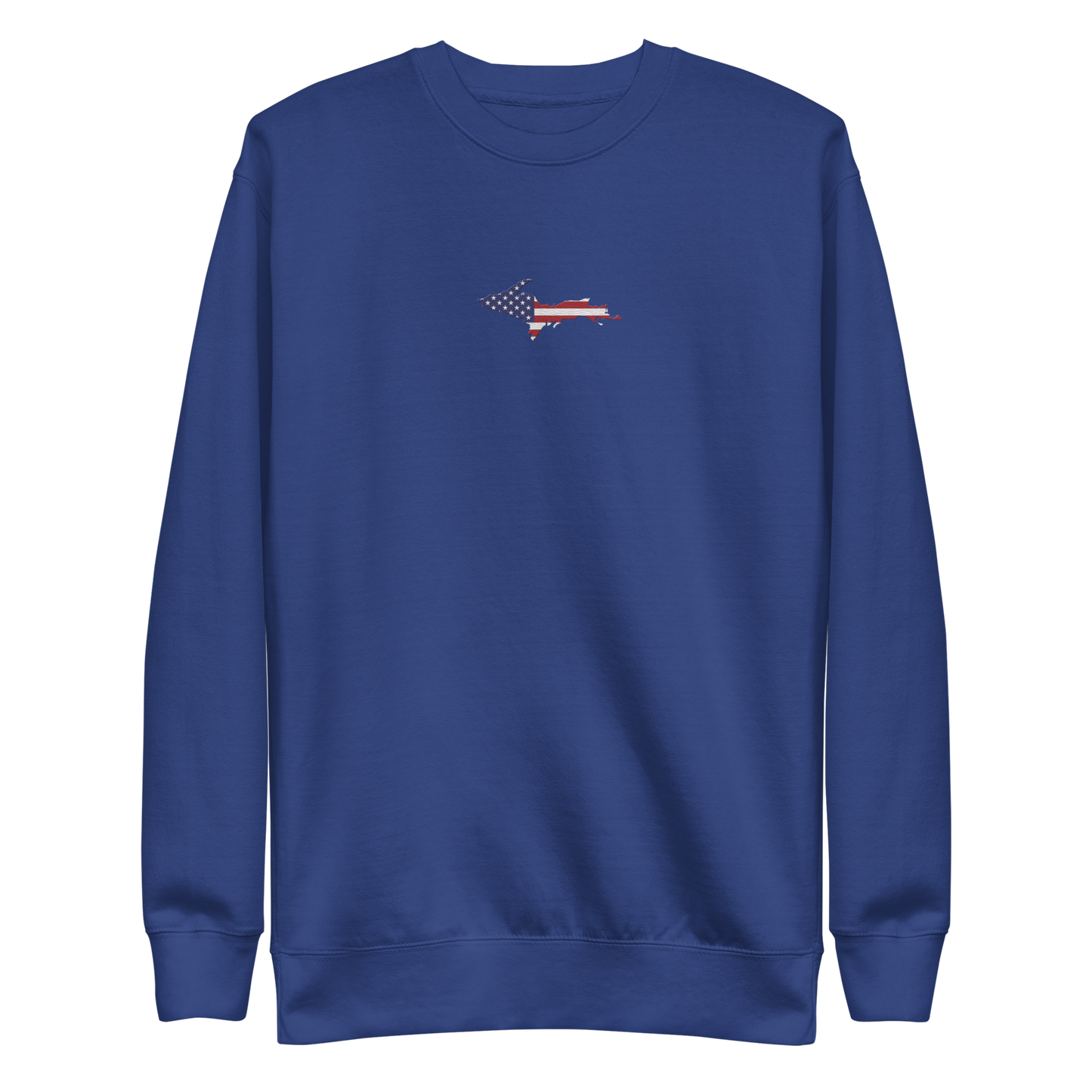 Michigan Upper Peninsula Sweatshirt (w/ Embroidered UP USA Flag Outline) | Unisex Premium