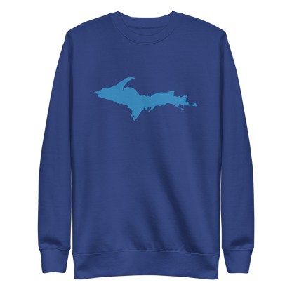 Michigan Upper Peninsula Sweatshirt (w/ Azure UP Outline) | Unisex Premium