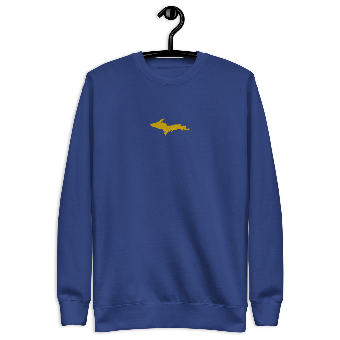 Michigan Upper Peninsula Sweatshirt (w/ Embroidered Gold UP Outline) | Unisex Premium