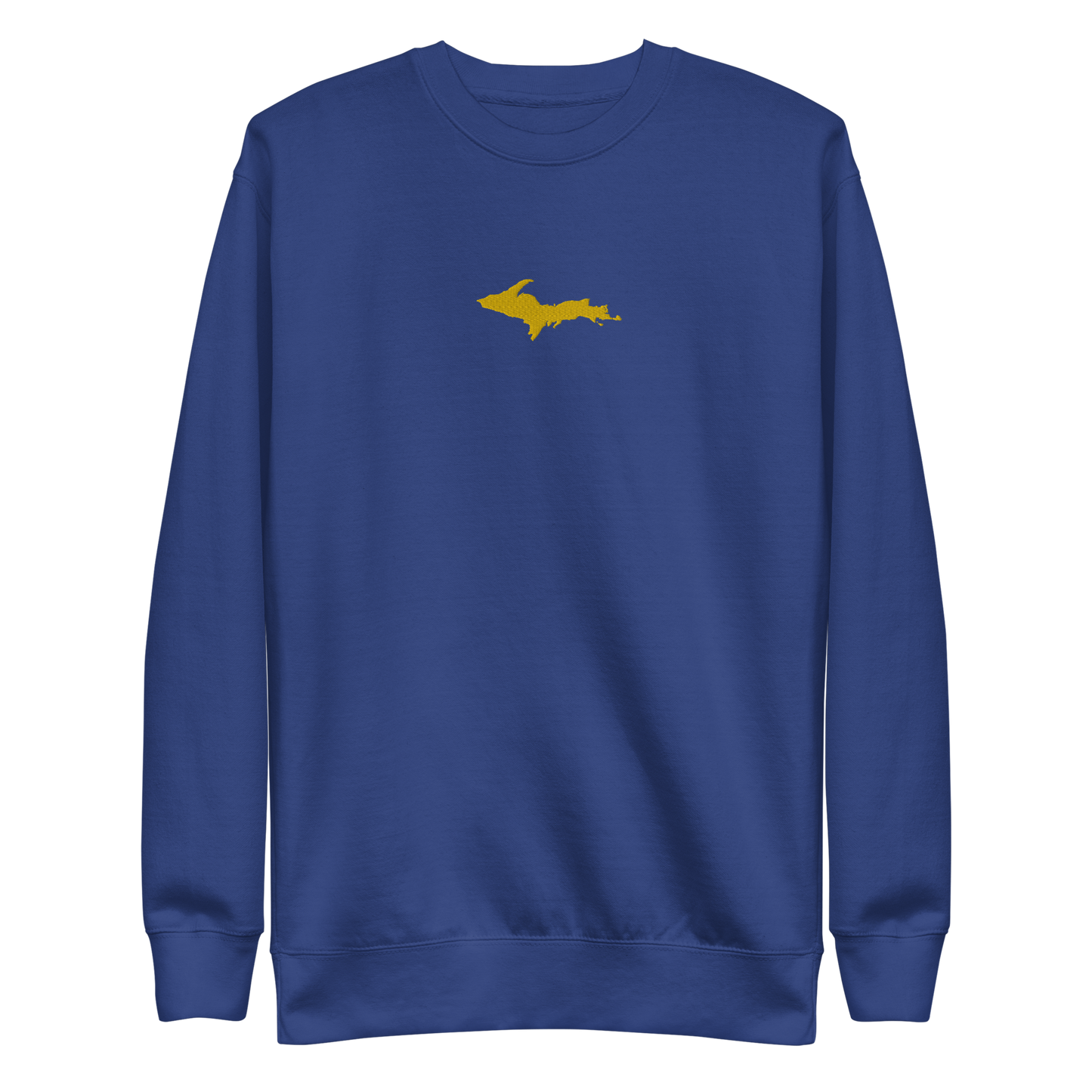 Michigan Upper Peninsula Sweatshirt (w/ Embroidered Gold UP Outline) | Unisex Premium