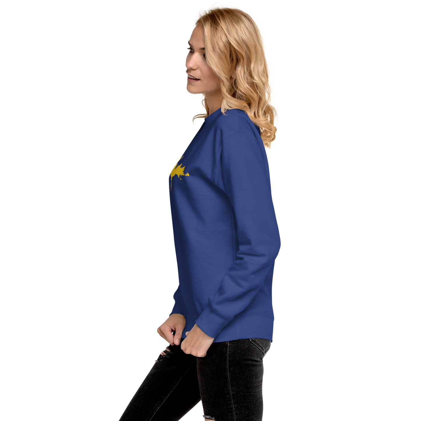 Michigan Upper Peninsula Sweatshirt (w/ Gold UP Outline) | Unisex Premium