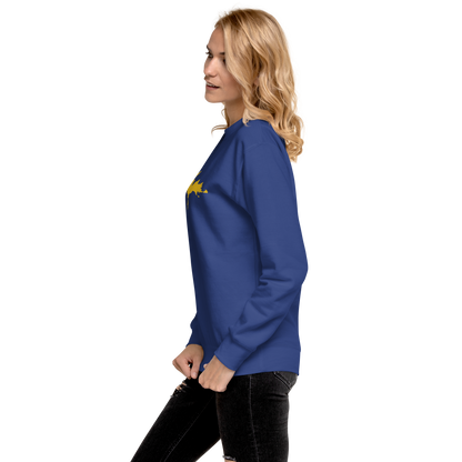 Michigan Upper Peninsula Sweatshirt (w/ Gold UP Outline) | Unisex Premium