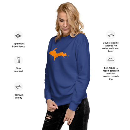 Michigan Upper Peninsula Sweatshirt (w/ Orange UP Outline) | Unisex Premium