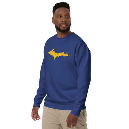 Michigan Upper Peninsula Sweatshirt (w/ Gold UP Outline) | Unisex Premium