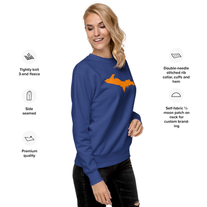 Michigan Upper Peninsula Sweatshirt (w/ Orange UP Outline) | Unisex Premium