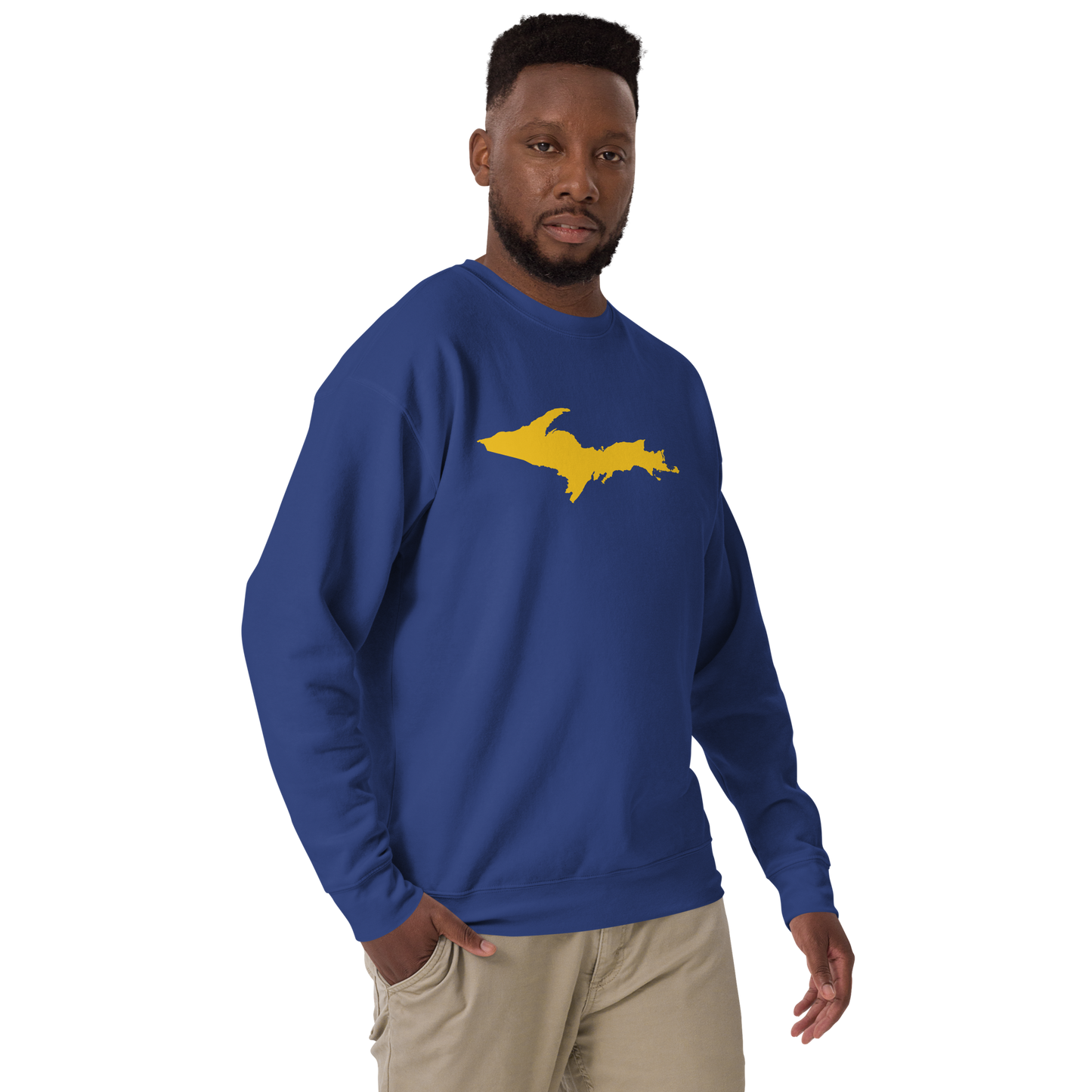 Michigan Upper Peninsula Sweatshirt (w/ Gold UP Outline) | Unisex Premium