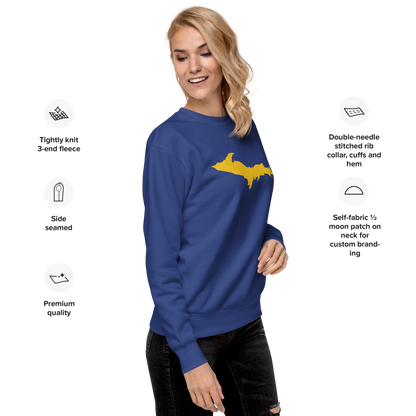 Michigan Upper Peninsula Sweatshirt (w/ Gold UP Outline) | Unisex Premium