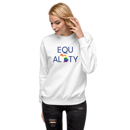 Michigan 'Equality' Premium Sweatshirt (LGBTQ Pride Colors)