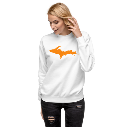 Michigan Upper Peninsula Sweatshirt (w/ Orange UP Outline) | Unisex Premium