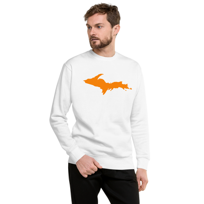 Michigan Upper Peninsula Sweatshirt (w/ Orange UP Outline) | Unisex Premium