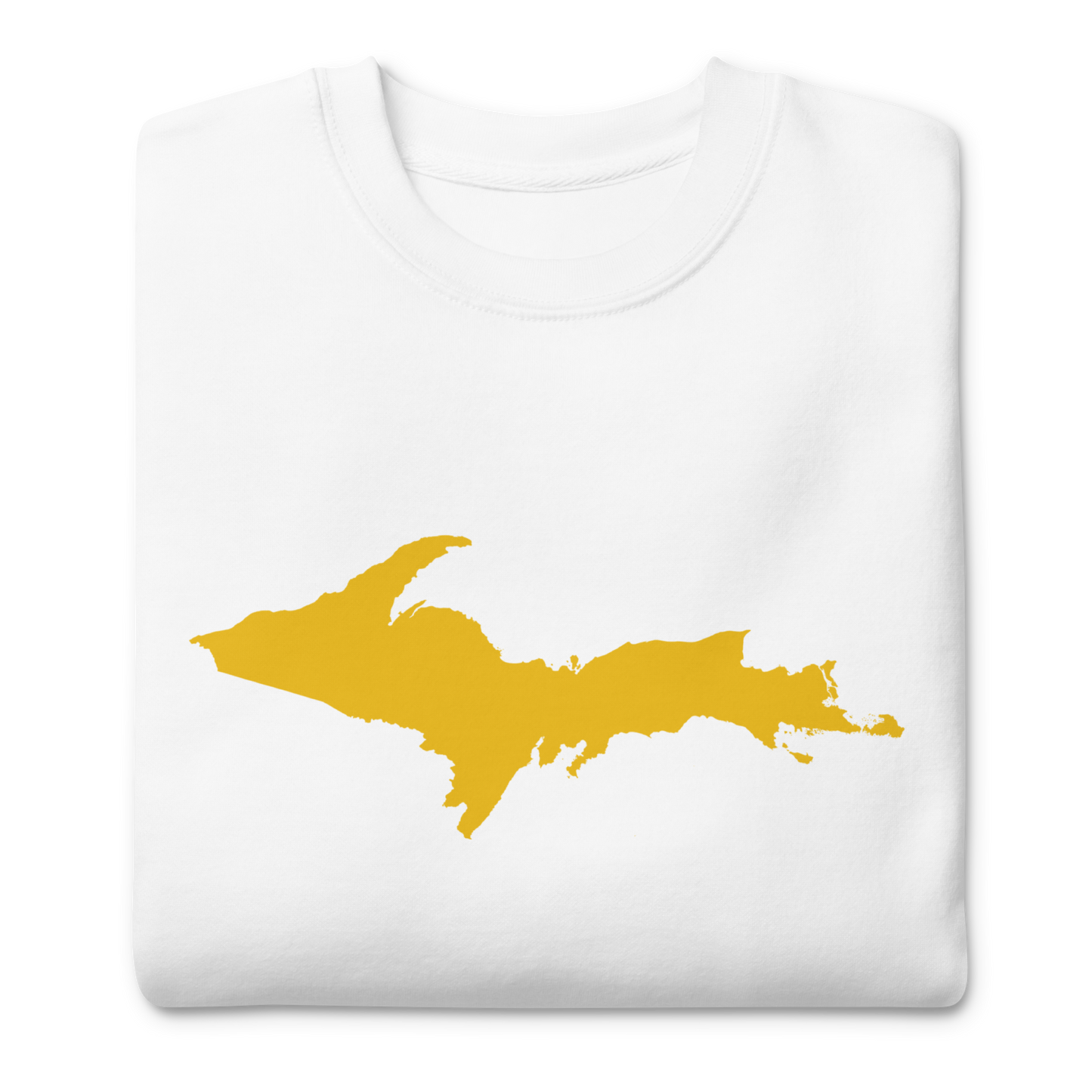 Michigan Upper Peninsula Sweatshirt (w/ Gold UP Outline) | Unisex Premium