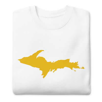 Michigan Upper Peninsula Sweatshirt (w/ Gold UP Outline) | Unisex Premium