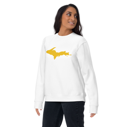 Michigan Upper Peninsula Sweatshirt (w/ Gold UP Outline) | Unisex Premium