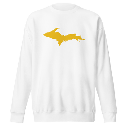 Michigan Upper Peninsula Sweatshirt (w/ Gold UP Outline) | Unisex Premium