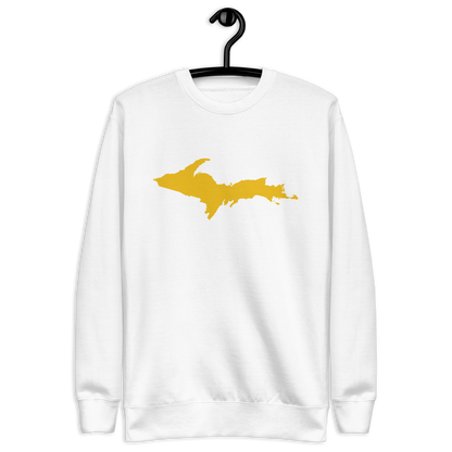 Michigan Upper Peninsula Sweatshirt (w/ Gold UP Outline) | Unisex Premium