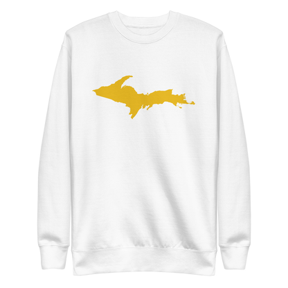 Michigan Upper Peninsula Sweatshirt (w/ Gold UP Outline) | Unisex Premium