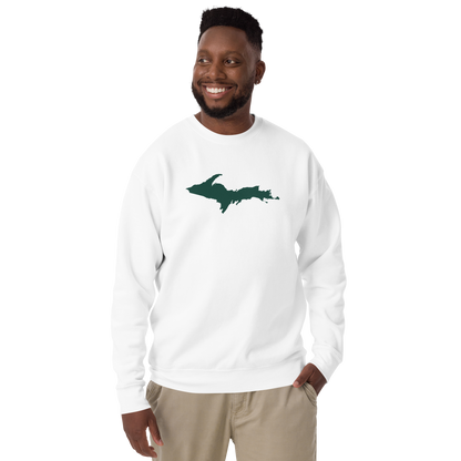 Michigan Upper Peninsula Sweatshirt (w/ Green UP Outline) | Unisex Premium