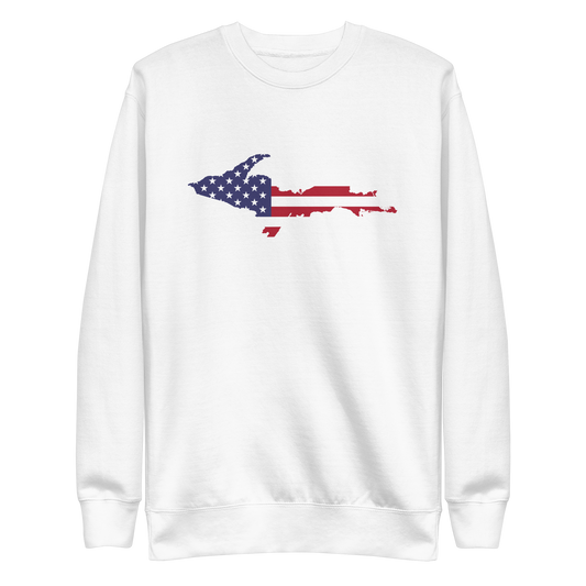 Michigan Upper Peninsula Sweatshirt (w/ UP USA Flag Outline) | Unisex Premium