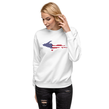 Michigan Upper Peninsula Sweatshirt (w/ UP USA Flag Outline) | Unisex Premium