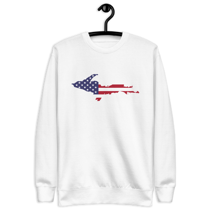 Michigan Upper Peninsula Sweatshirt (w/ UP USA Flag Outline) | Unisex Premium