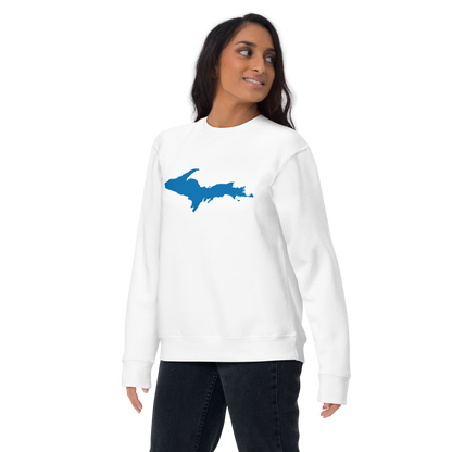 Michigan Upper Peninsula Sweatshirt (w/ Azure UP Outline) | Unisex Premium