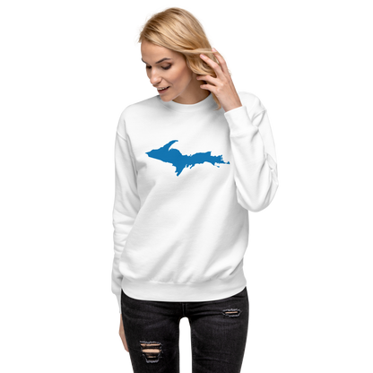 Michigan Upper Peninsula Sweatshirt (w/ Azure UP Outline) | Unisex Premium