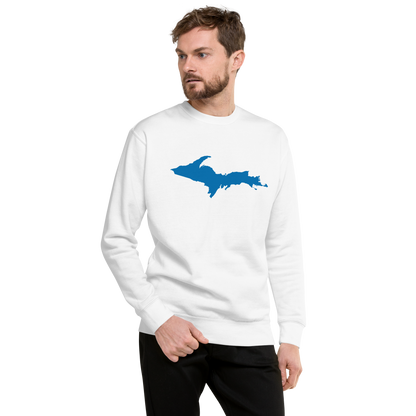 Michigan Upper Peninsula Sweatshirt (w/ Azure UP Outline) | Unisex Premium