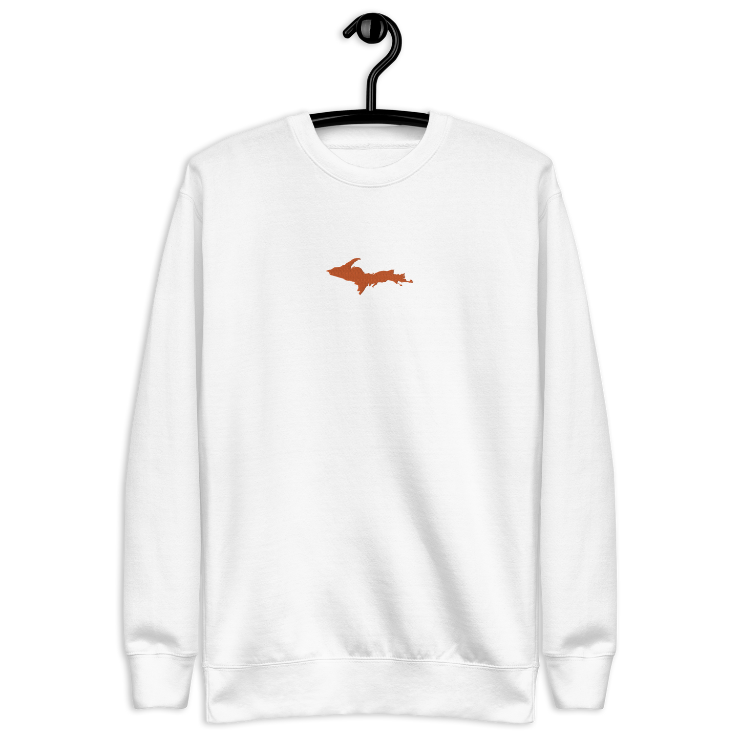 Michigan Upper Peninsula Sweatshirt (w/ Embroidered Orange UP Outline) | Unisex Premium