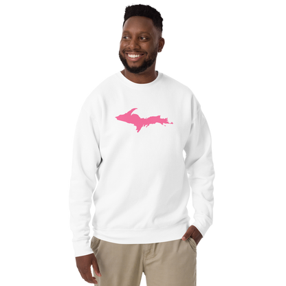 Michigan Upper Peninsula Sweatshirt (w/ Pink UP Outline) | Unisex Premium