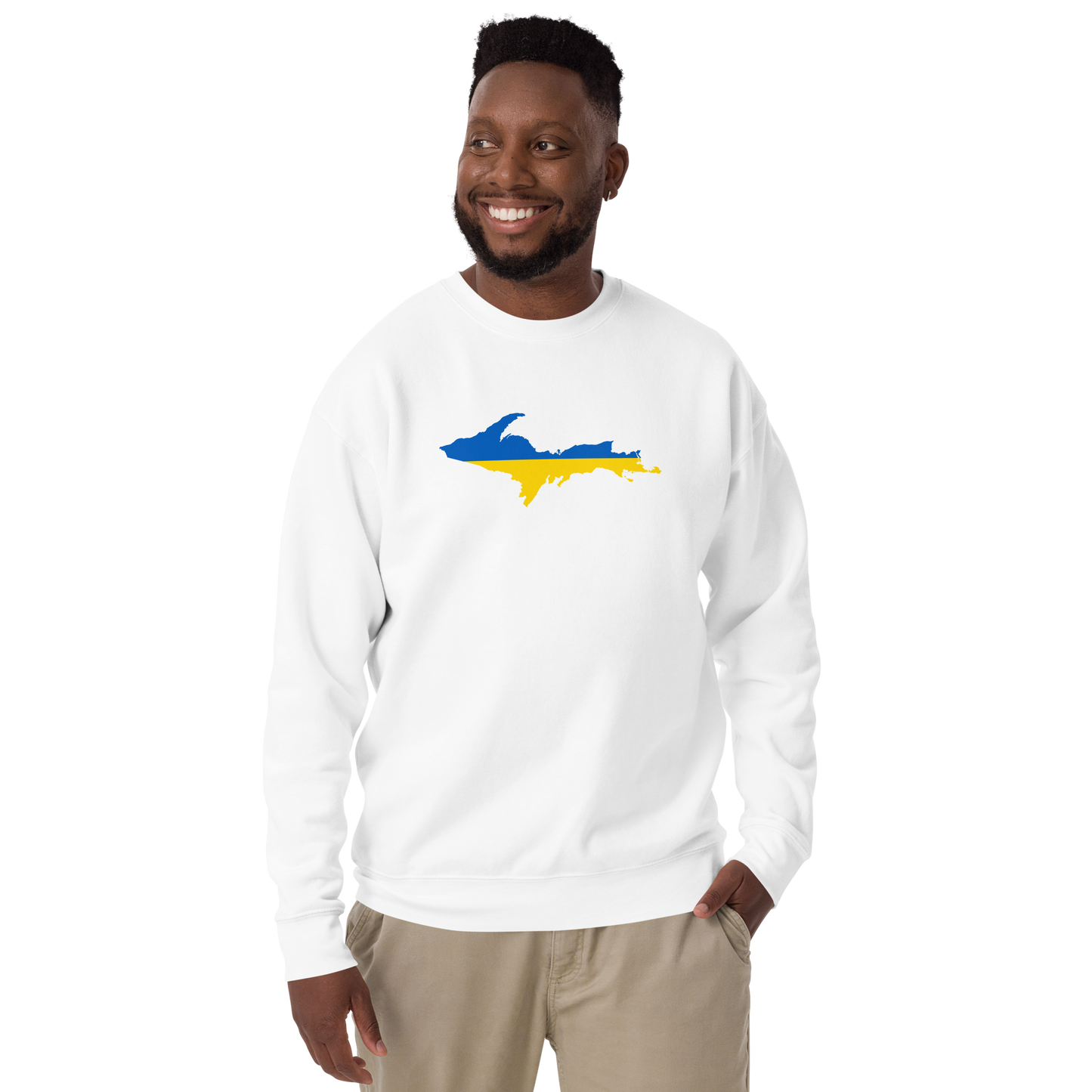 Michigan Upper Peninsula Sweatshirt (w/ UP Ukraine Outline) | Unsiex Premium