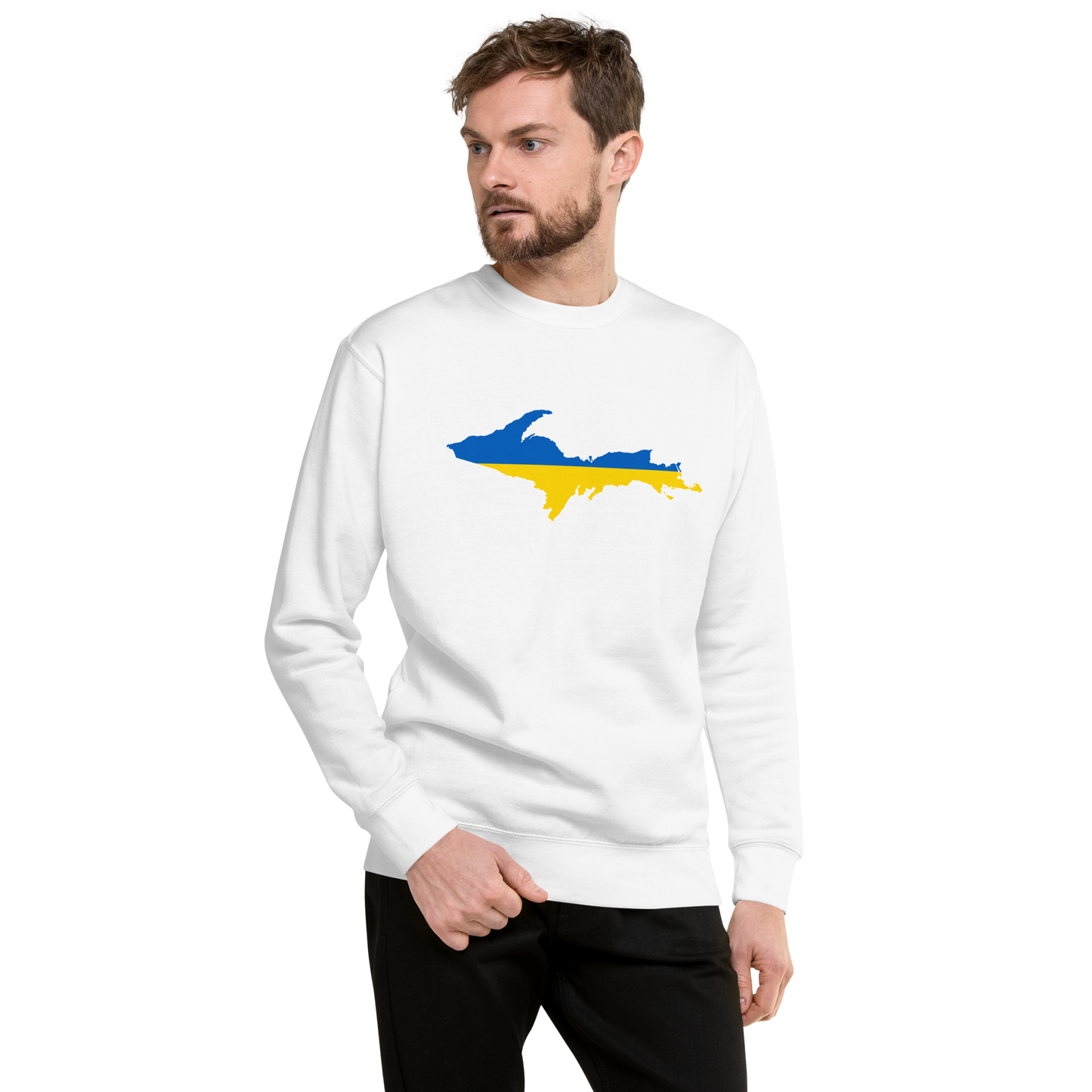 Michigan Upper Peninsula Sweatshirt (w/ UP Ukraine Outline) | Unsiex Premium