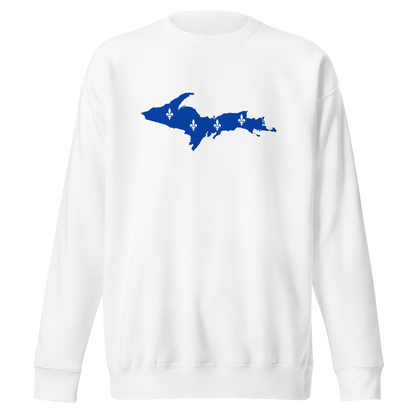 Michigan Upper Peninsula Sweatshirt (w/ UP Quebec Flag Outline) | Unisex Premium